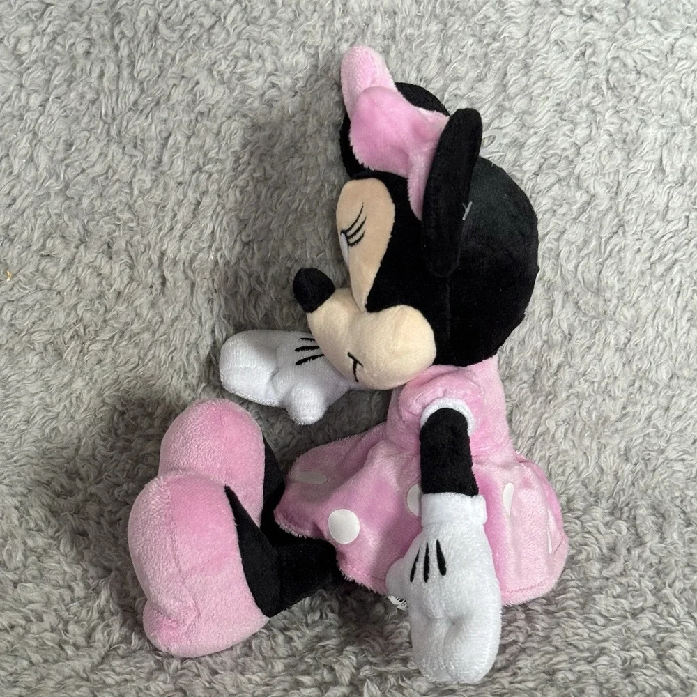 Disney Minnie Mouse Clubhouse Plush Stuffed Animal Toy Pink Polka Dot Dress